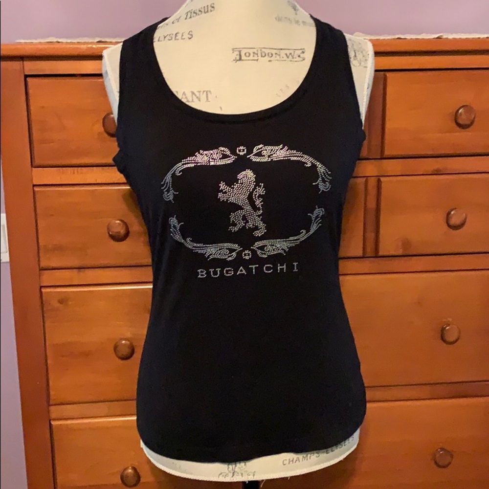 Bugatchi women sz M black tank top